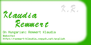 klaudia remmert business card